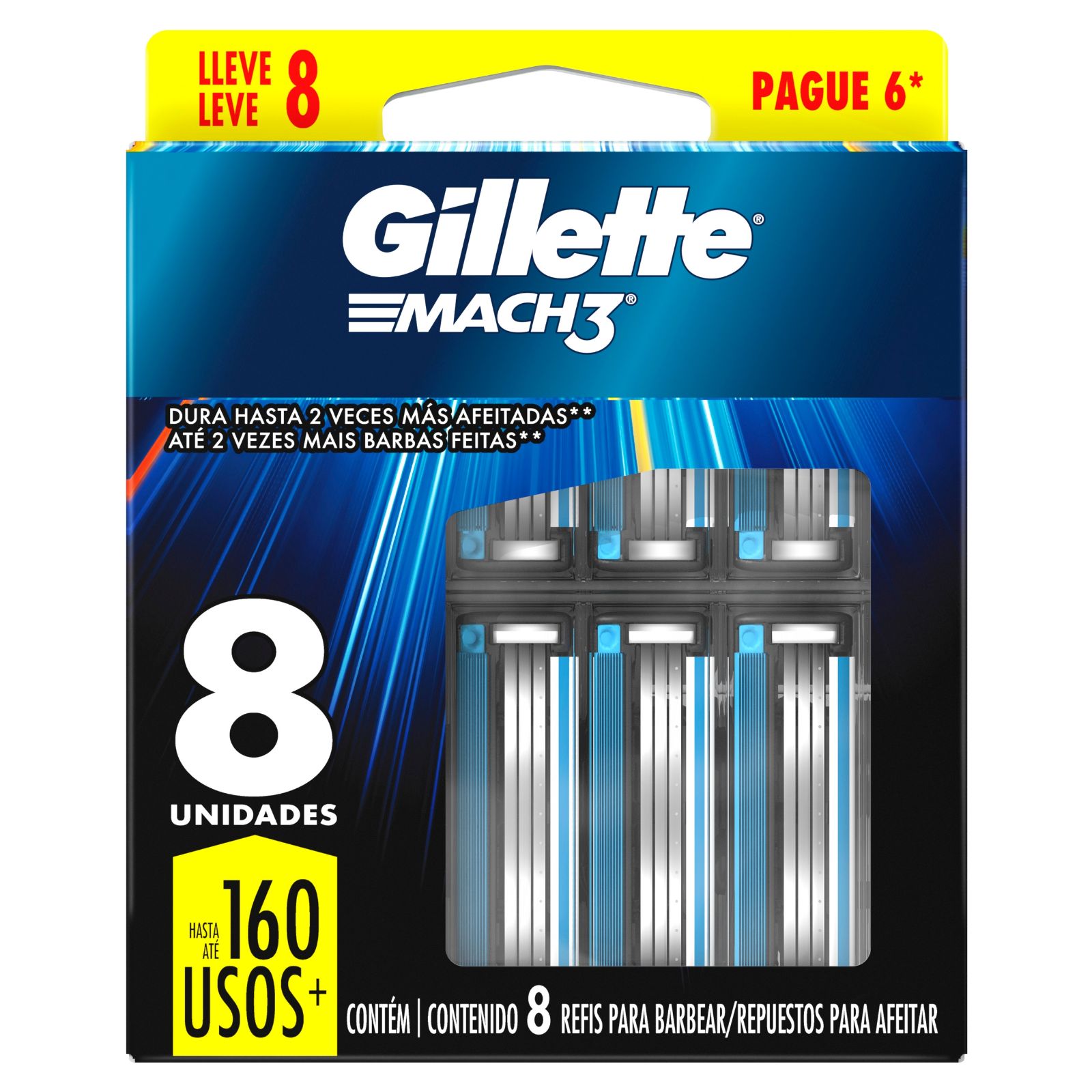 Gillette Mach3 Base Cartuchos x8 u.