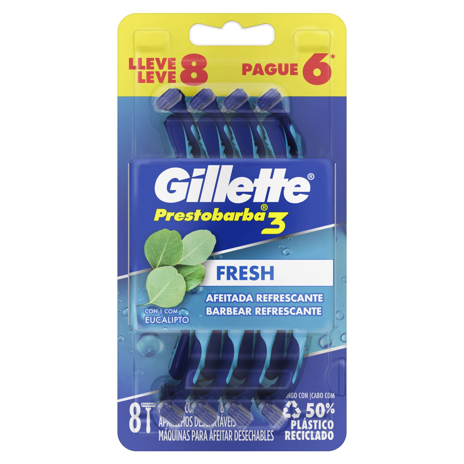 Prestobarba3 Fresh Blister x8 u. - 1