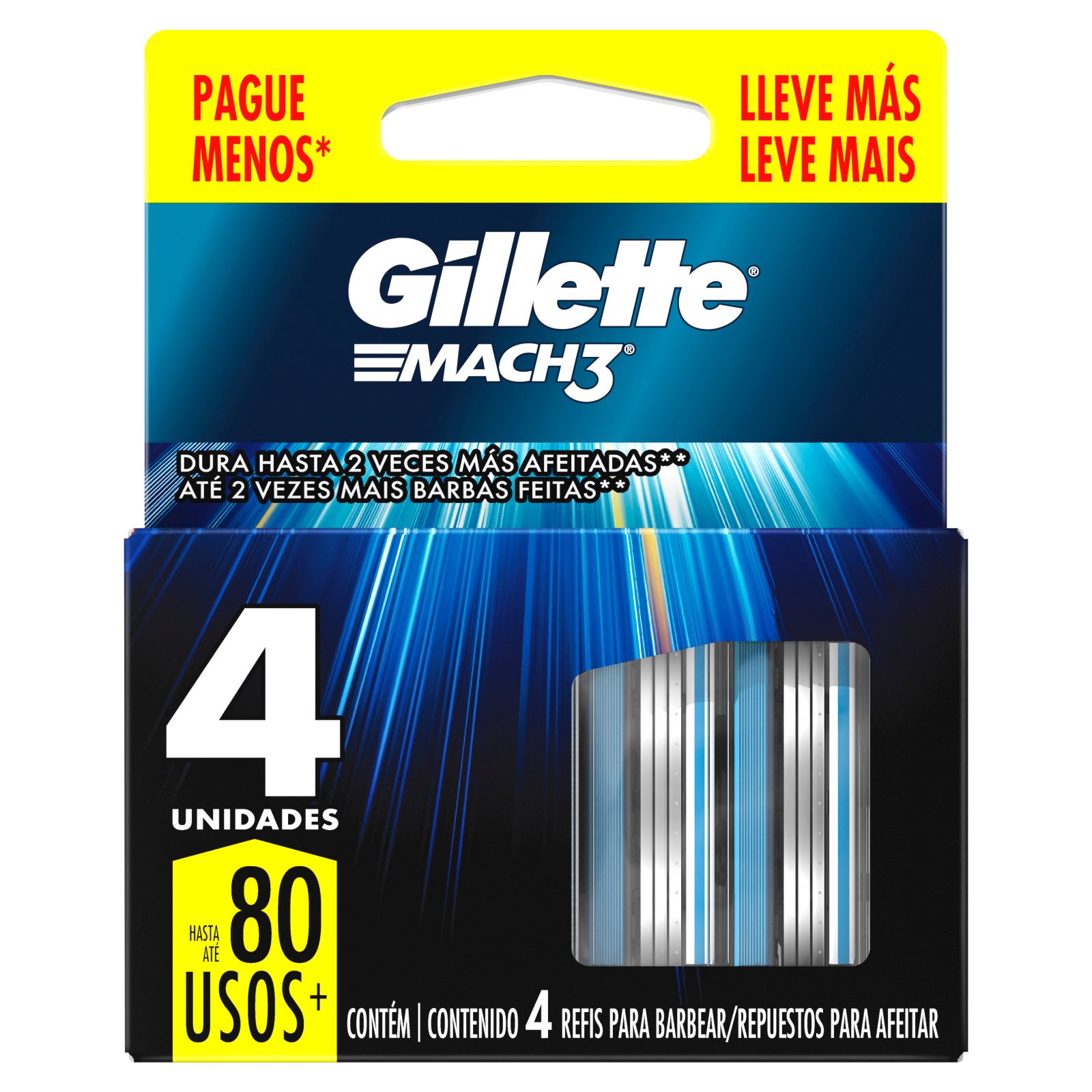 Gillette Mach3 Base Cartuchos x4 u. - 2