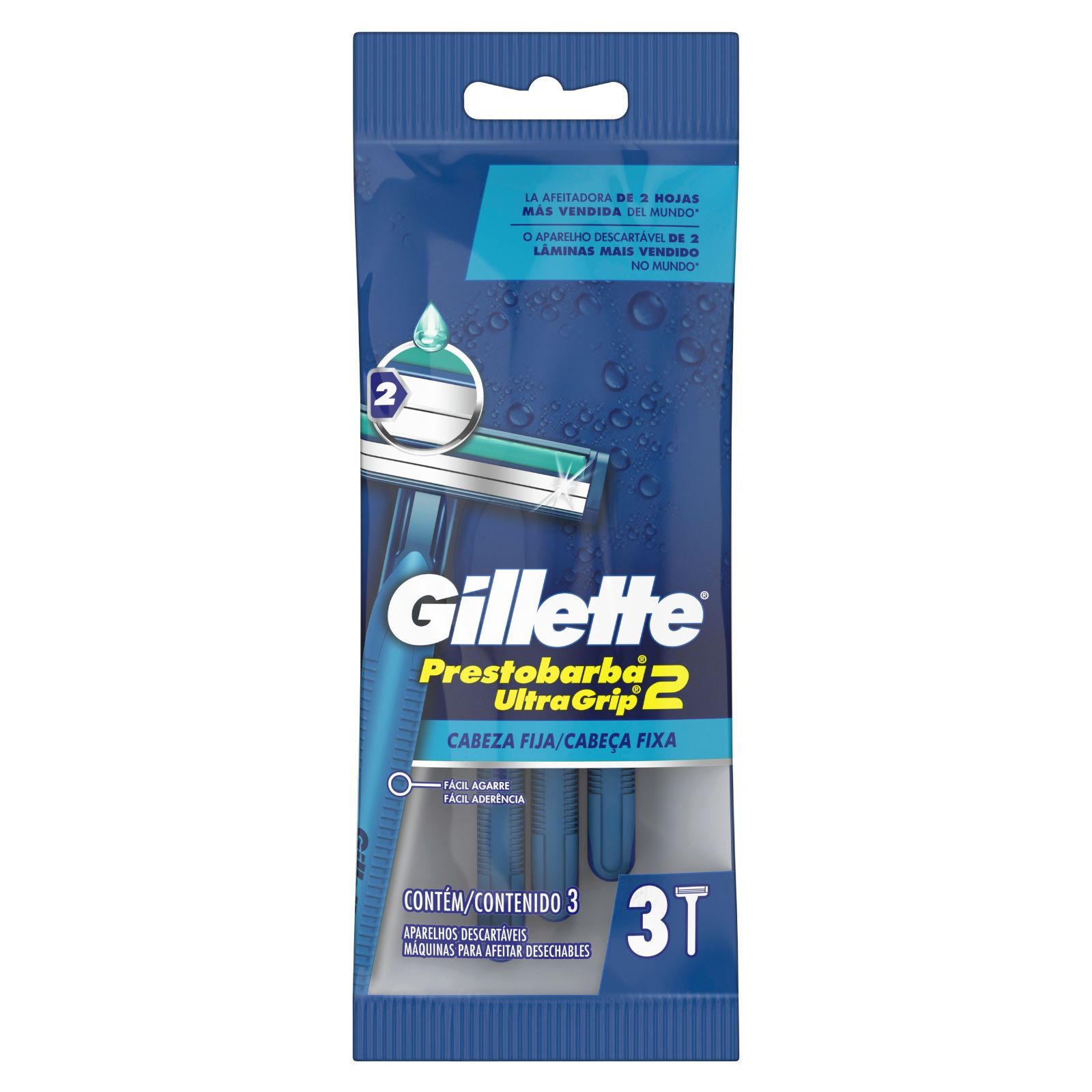 Prestobarba UltraGrip2 Fija Bolsa x3 u. - 1