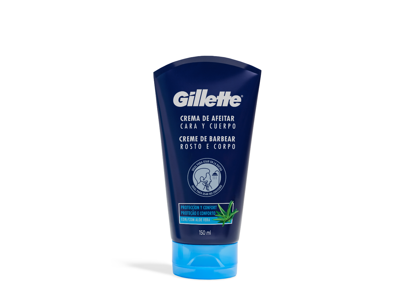 Crema de Afeitar Cara y Cuerpo con Aloe 150g.