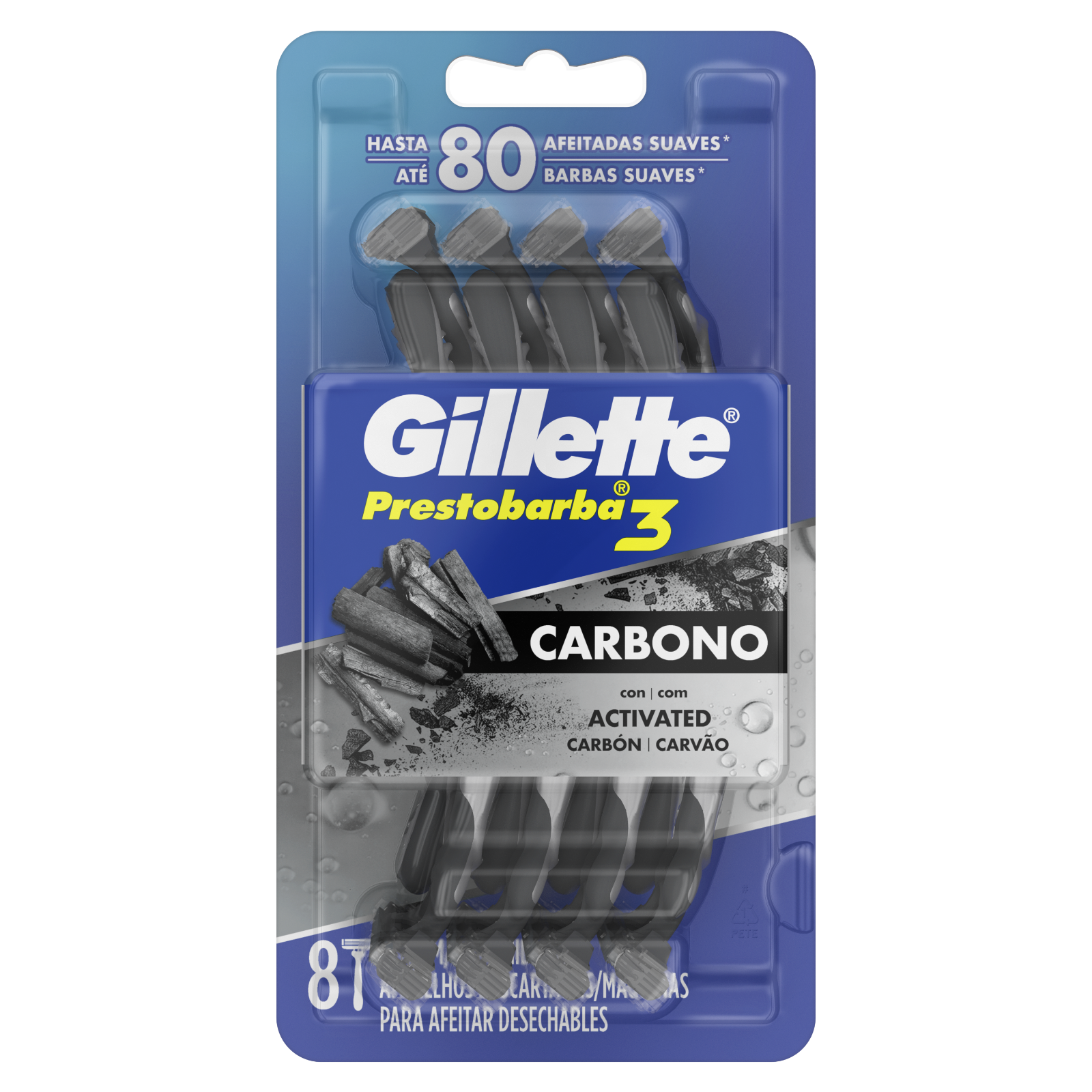 Prestobarba3 Carbono Blister x8 u.