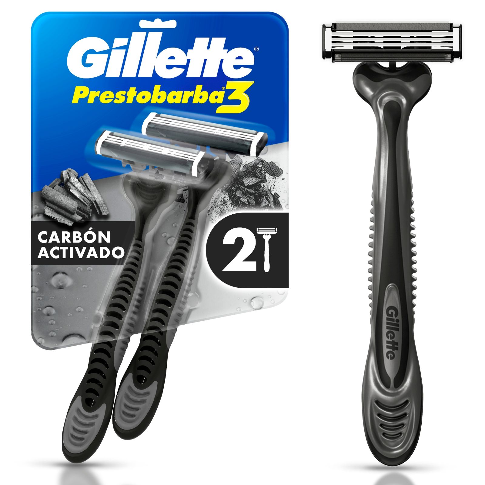 Prestobarba3 Carbono Blister x2 u.