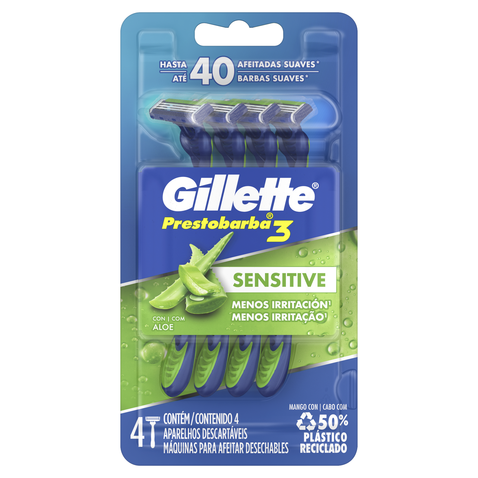 Prestobarba3 Sensitive Blister x4 u. - 1
