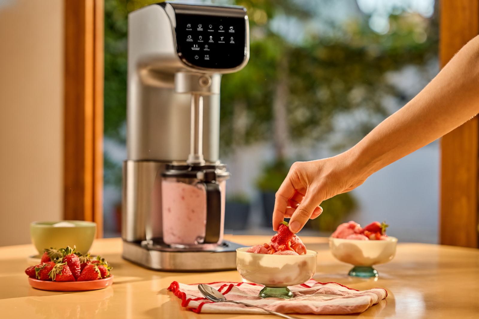 Soft Ice de frutillas, pomelo y yogurt con Dolce