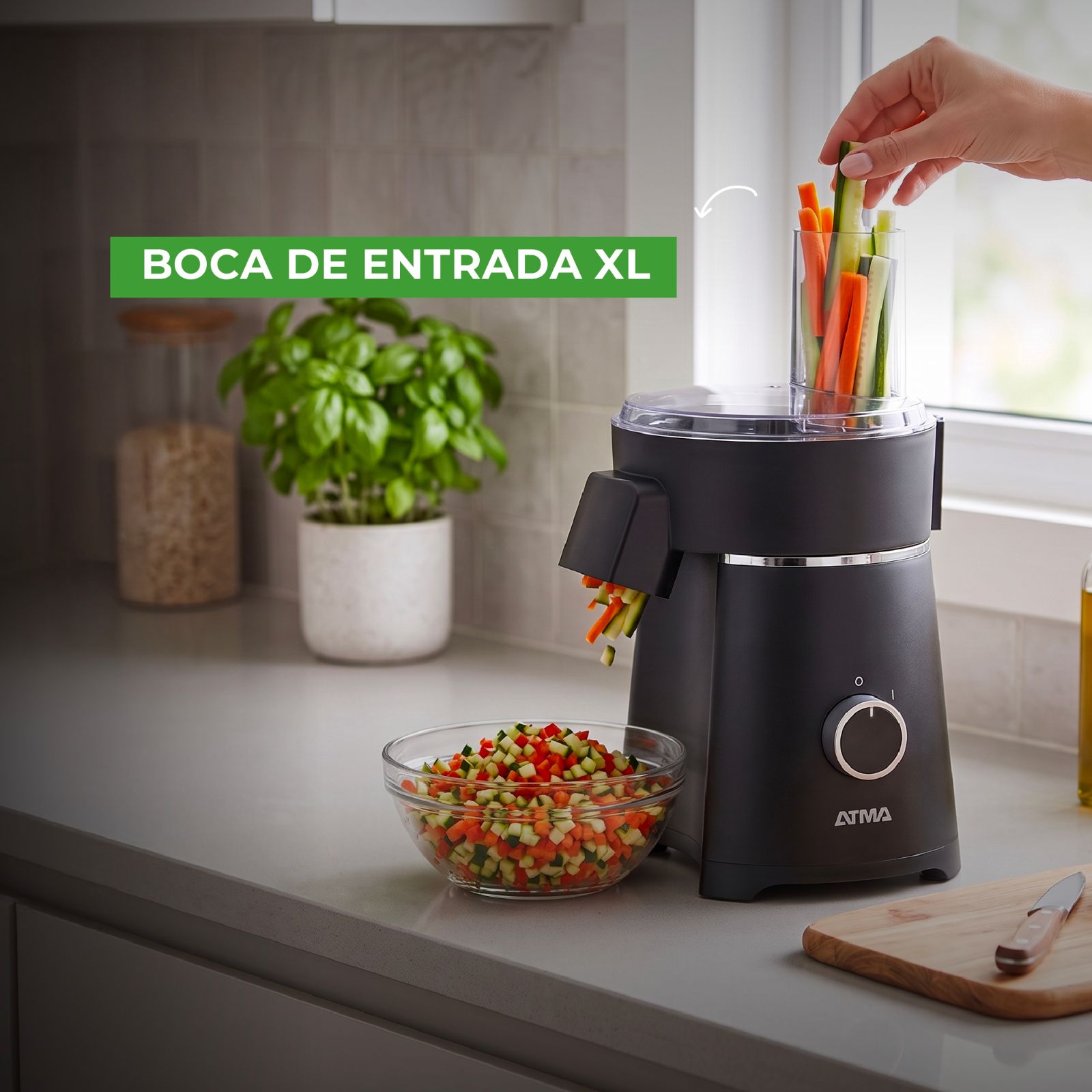 RALLADOR ELECTRICO NEGRO ATMA - 6
