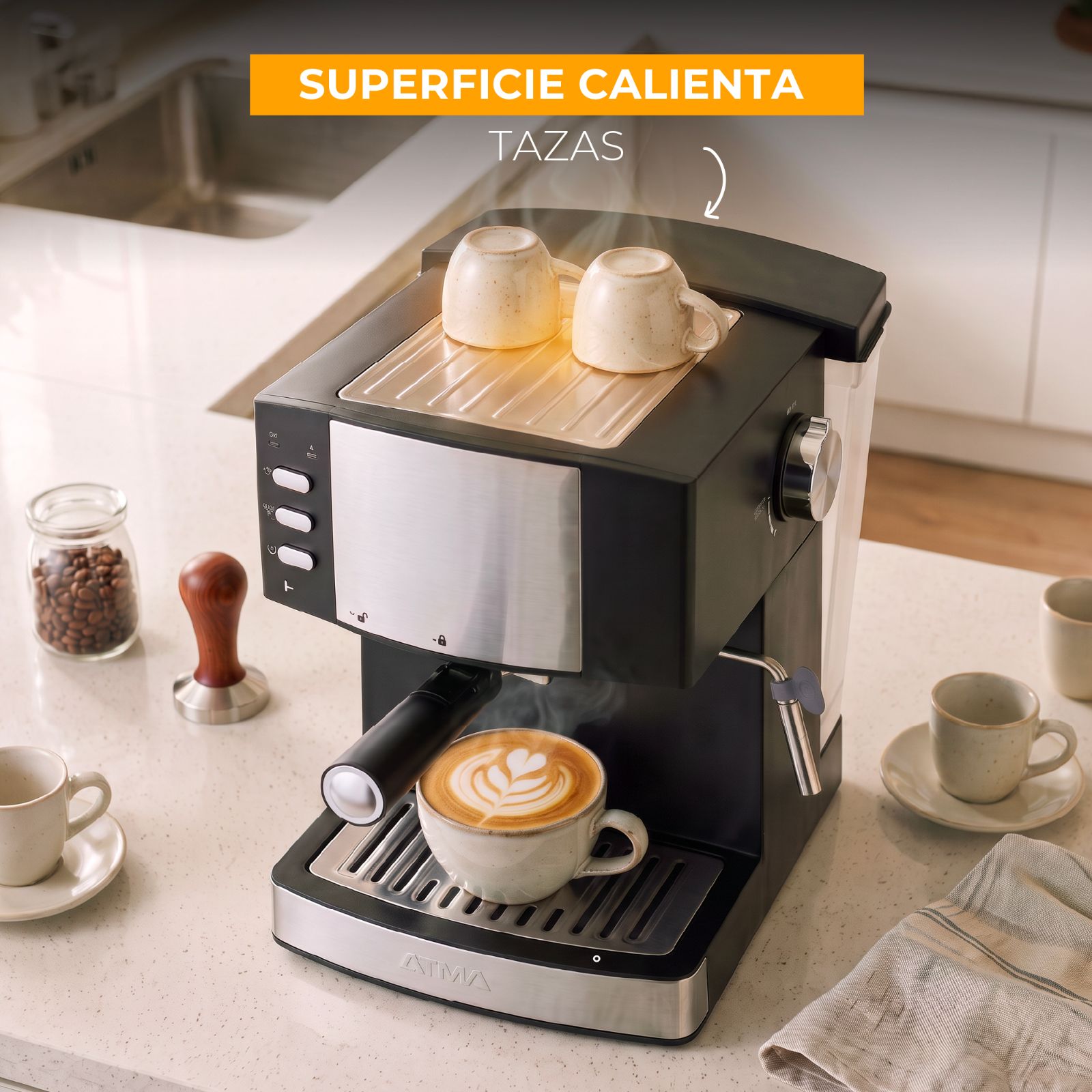 CAFETERA EXPRESS CAPUCCINO 1,6L ATMA PRO - 3