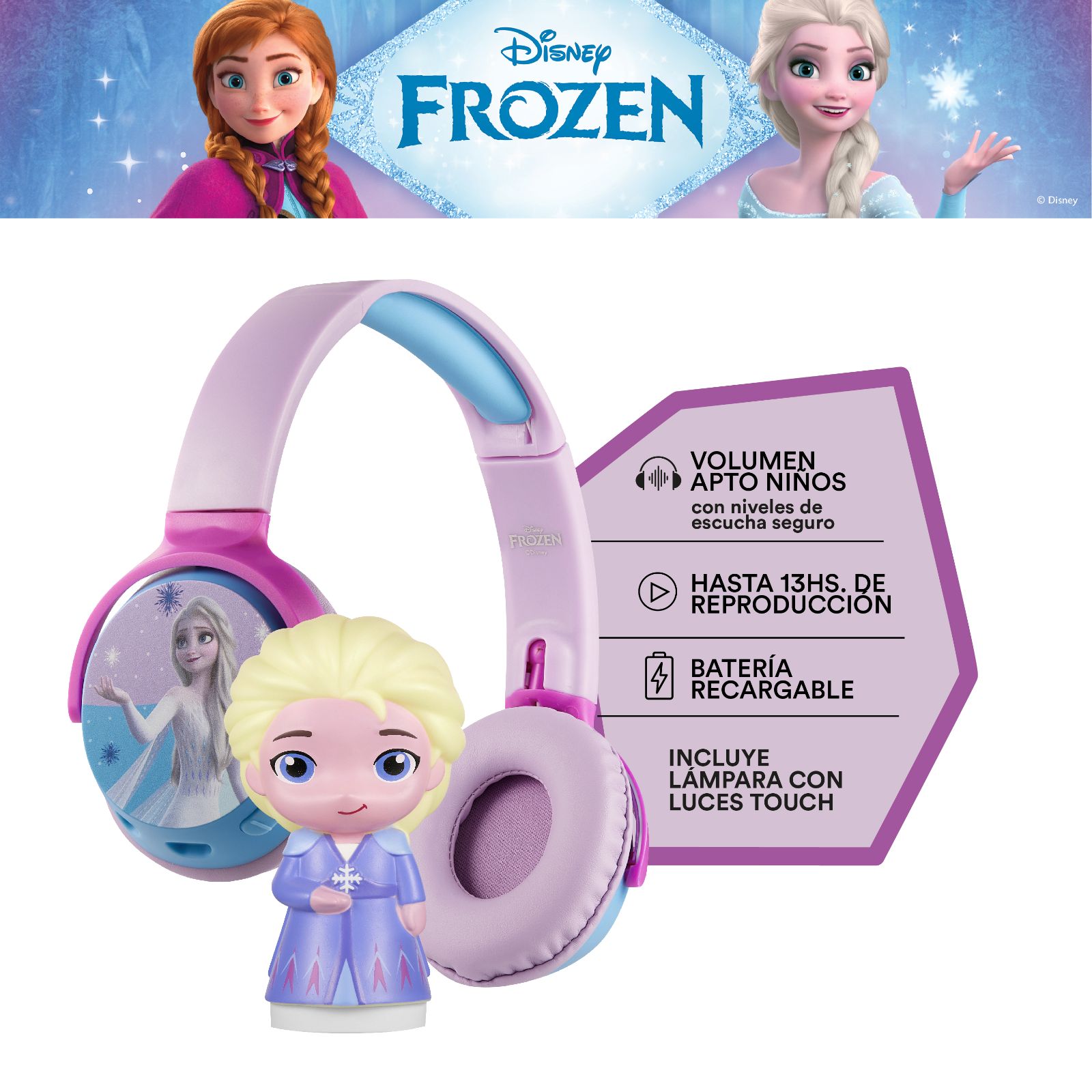 GIFT SET LAMPARA + AURICULARES FROZEN