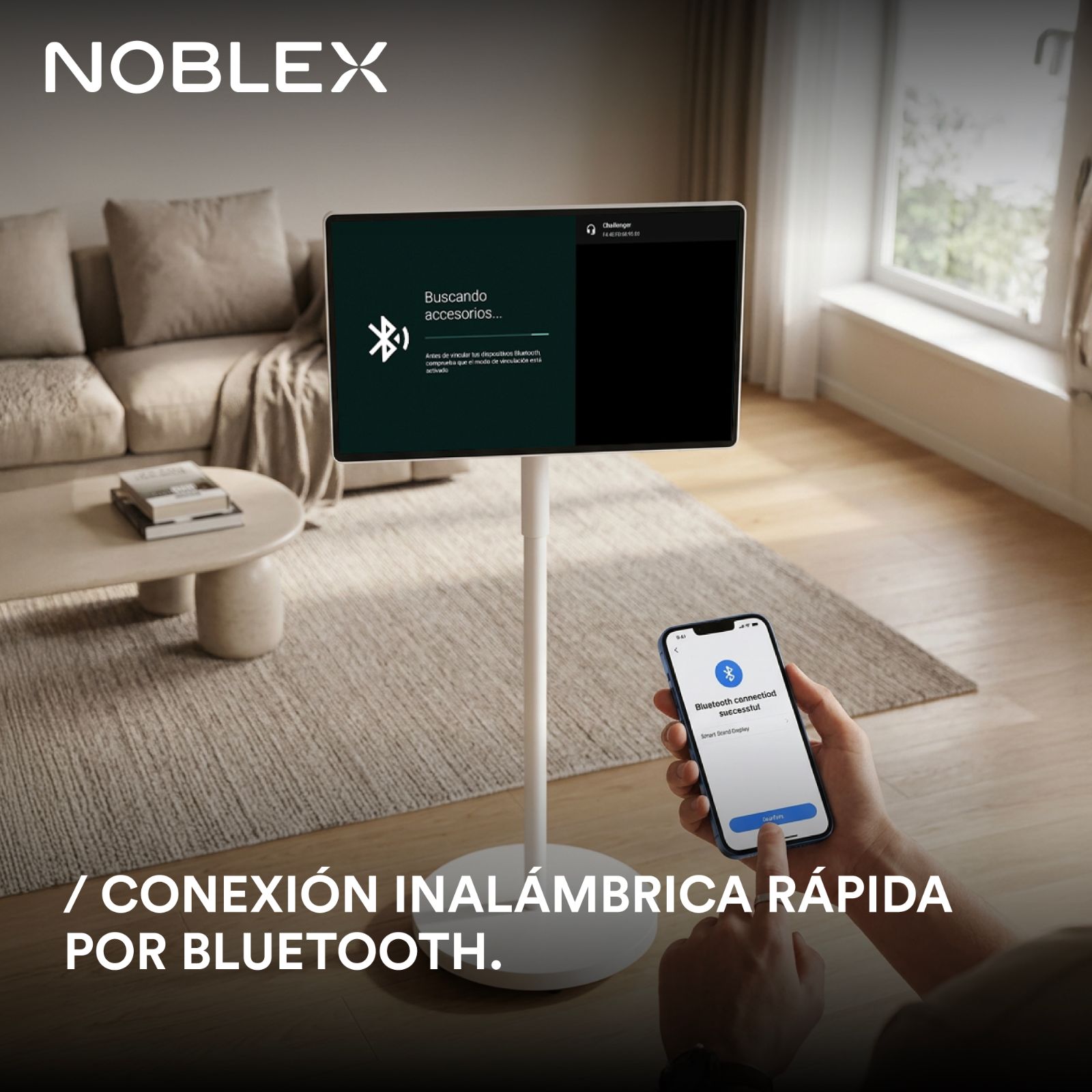 STAND TV 27" GOOGLE TV - NOBLEX TOUCH - PORTATIL - 16