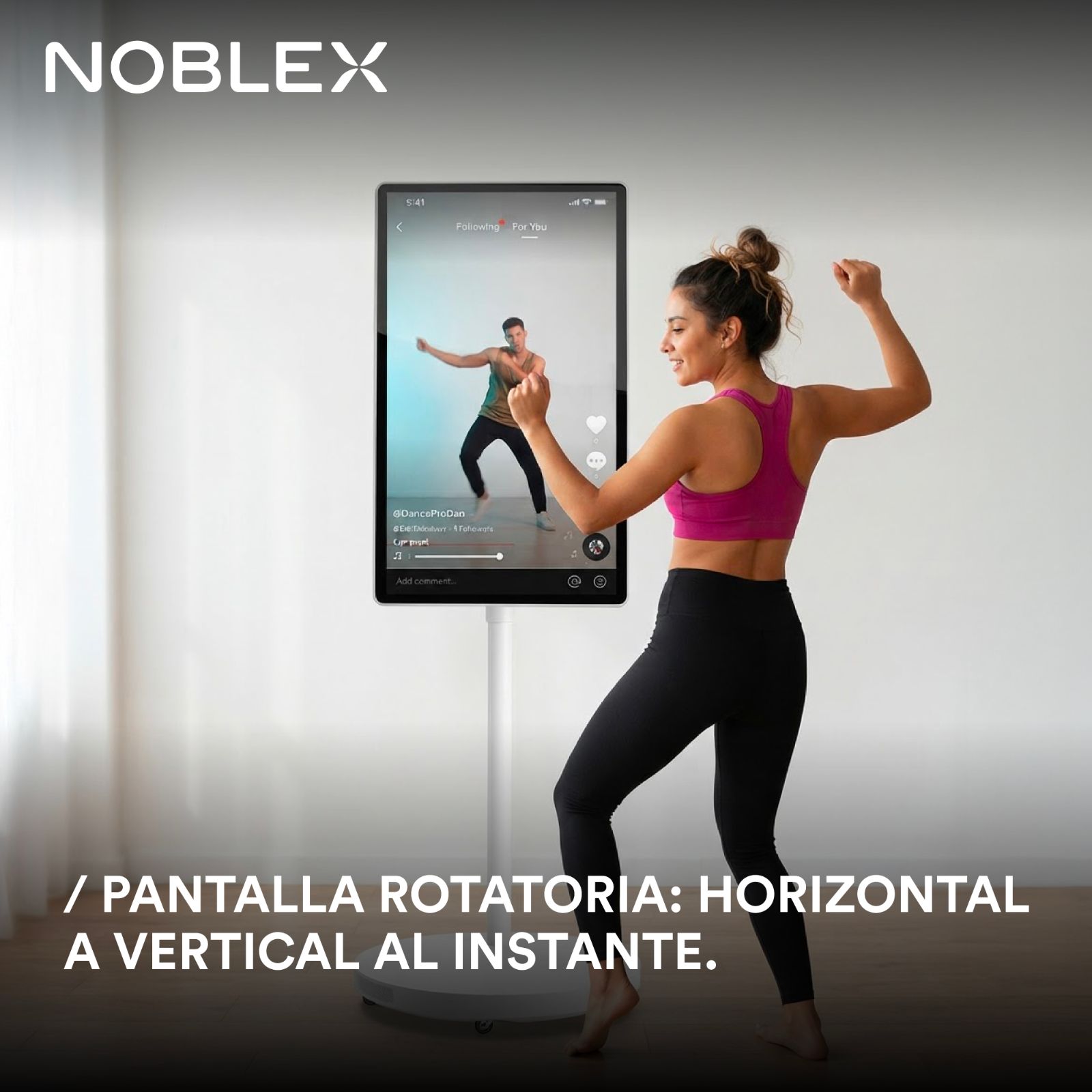 STAND TV 27" GOOGLE TV - NOBLEX TOUCH - PORTATIL - 22