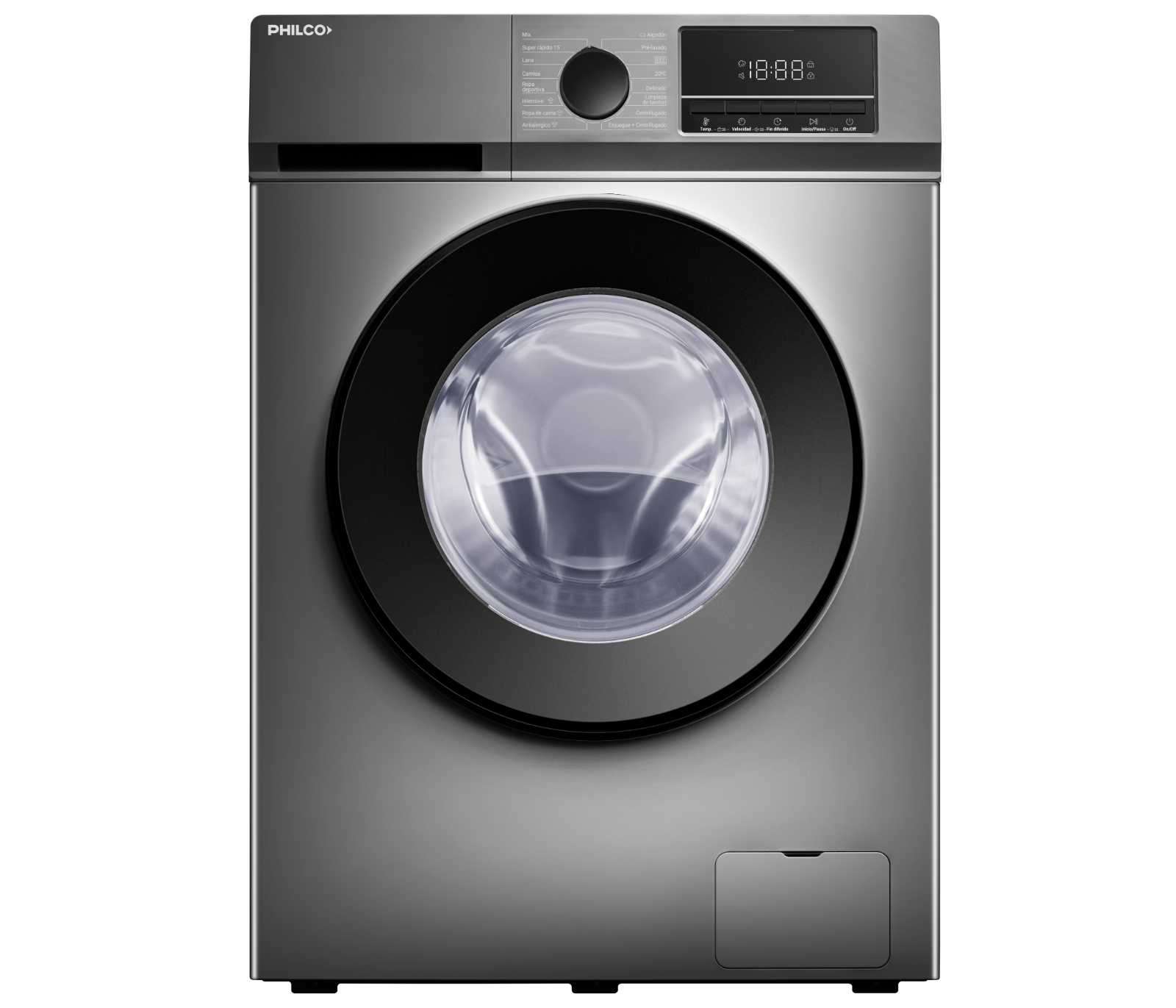 LAVARROPA PHILCO 11 KG INVERTER GREY