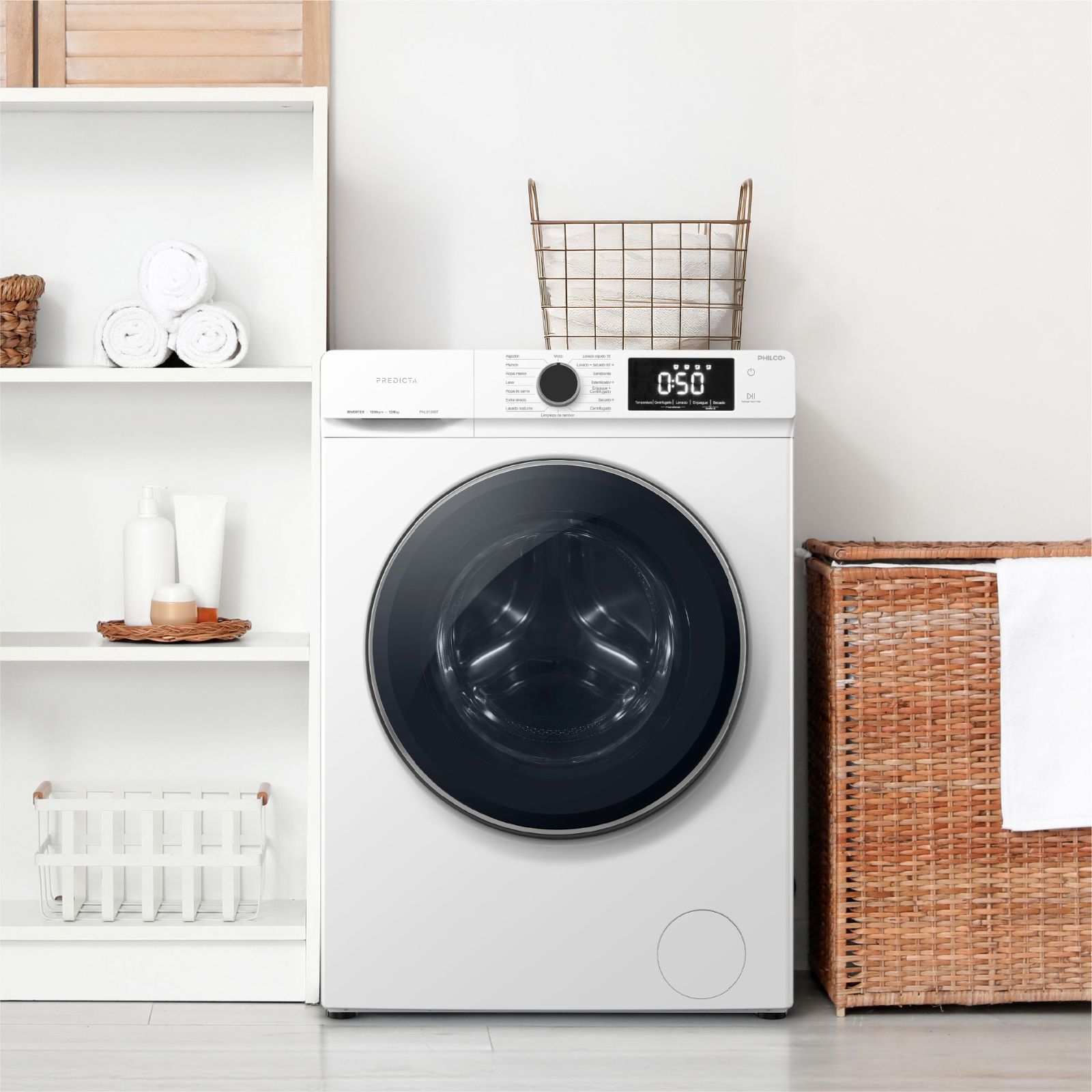 LAVASECARROPAS 12KG LAVADO + 8KG SECADO PHILCO PHLS128BT Lifestyle