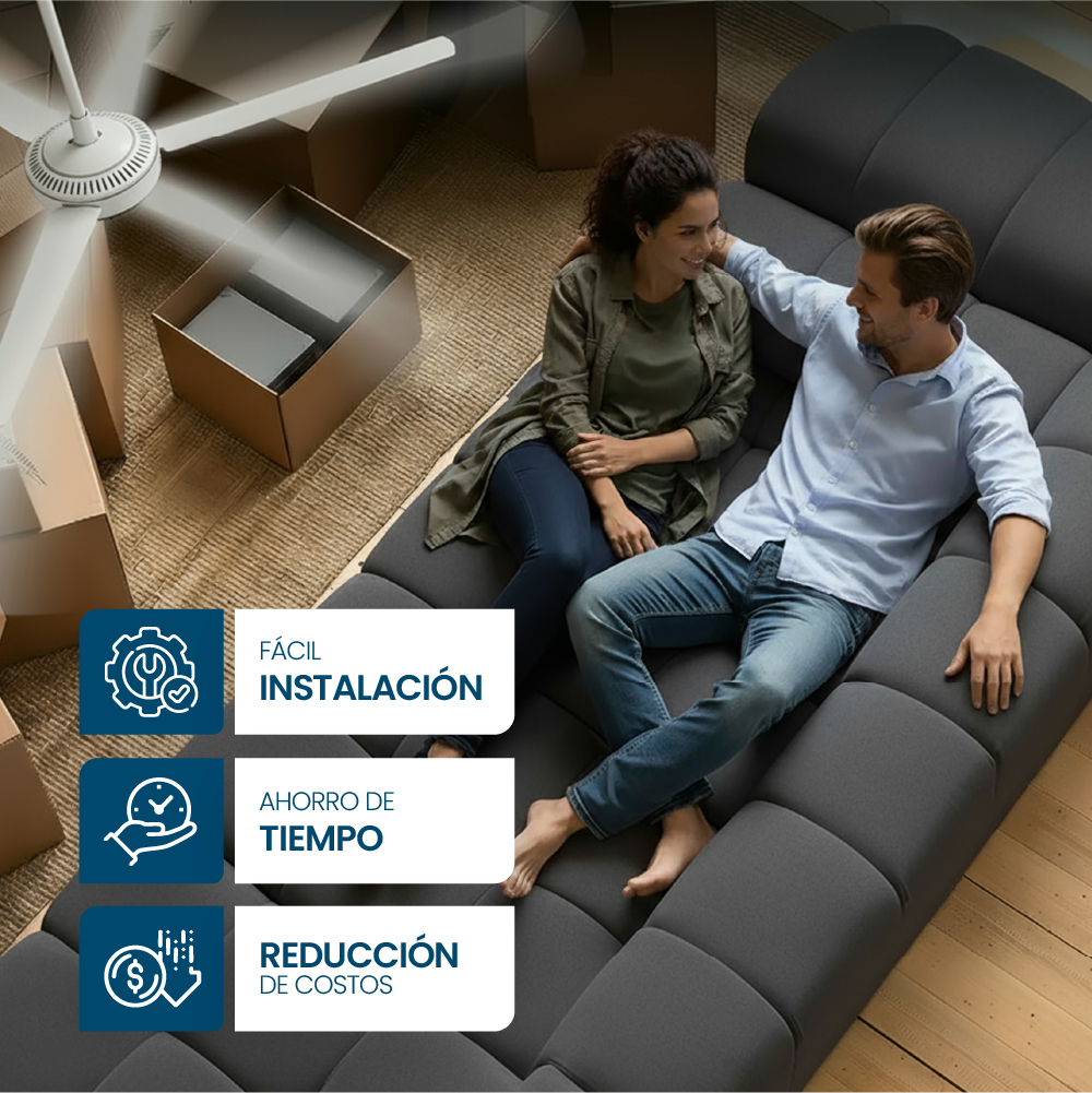 VENTILADOR DE TECHO 36" - CON LUZ - 3 ASPAS NEGRO Lifestyle