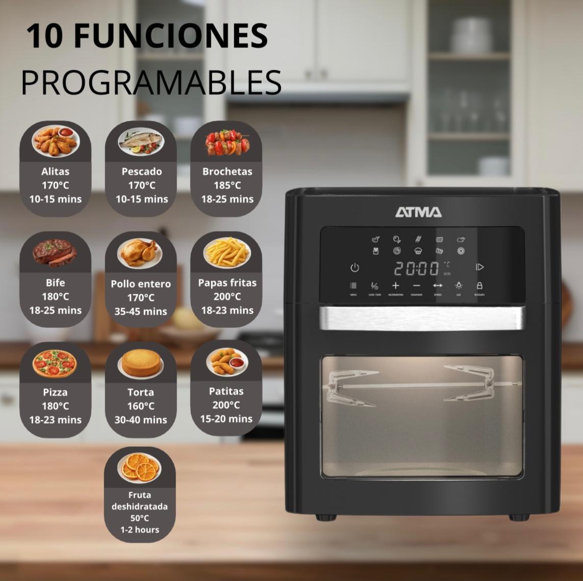 HORNO GRILL 15 LTS CON AIR FRYER - NEGRO Lifestyle