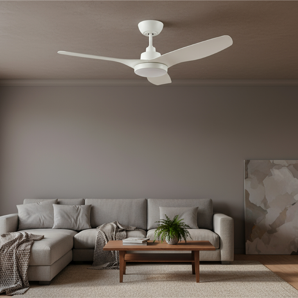 VENTILADOR DE TECHO 48" - CON LUZ - 3 ASPAS BLANCO Lifestyle