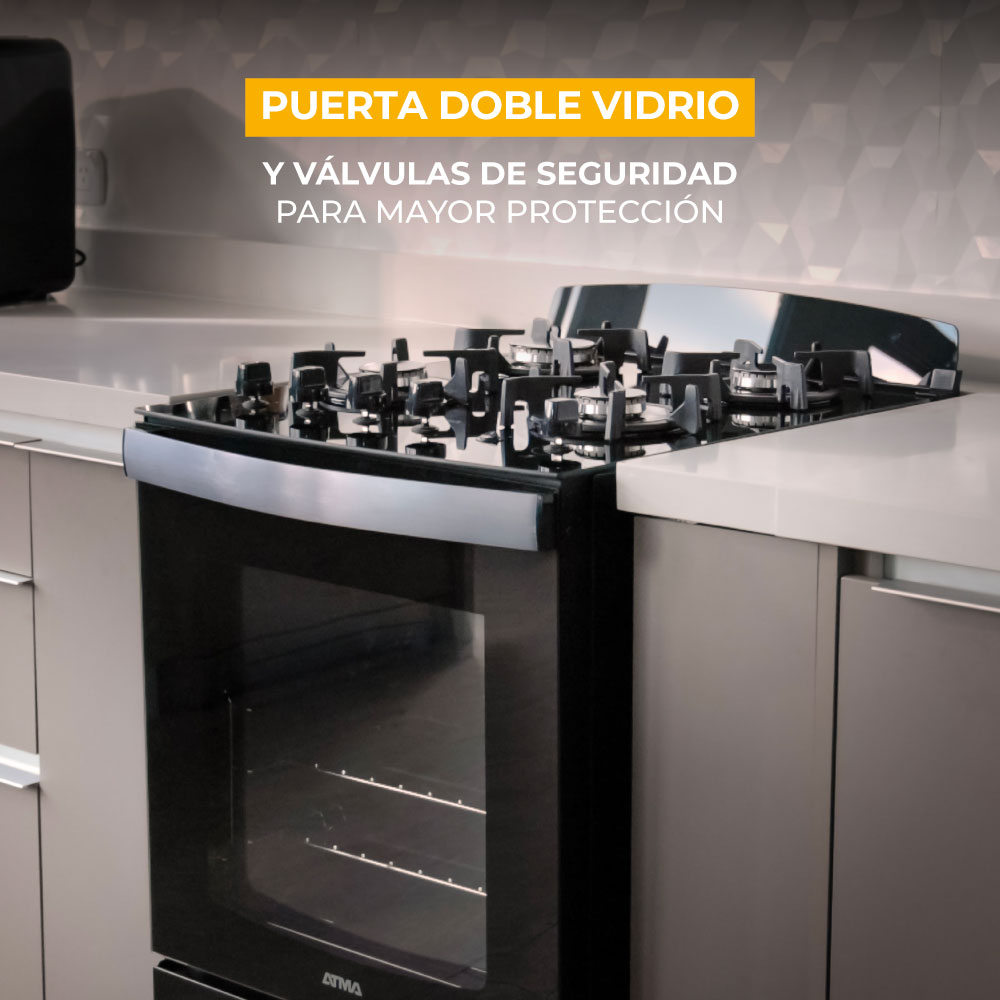 COCINA MULTIGAS 56 CM ATMA NEGRA CCM056N Lifestyle 2