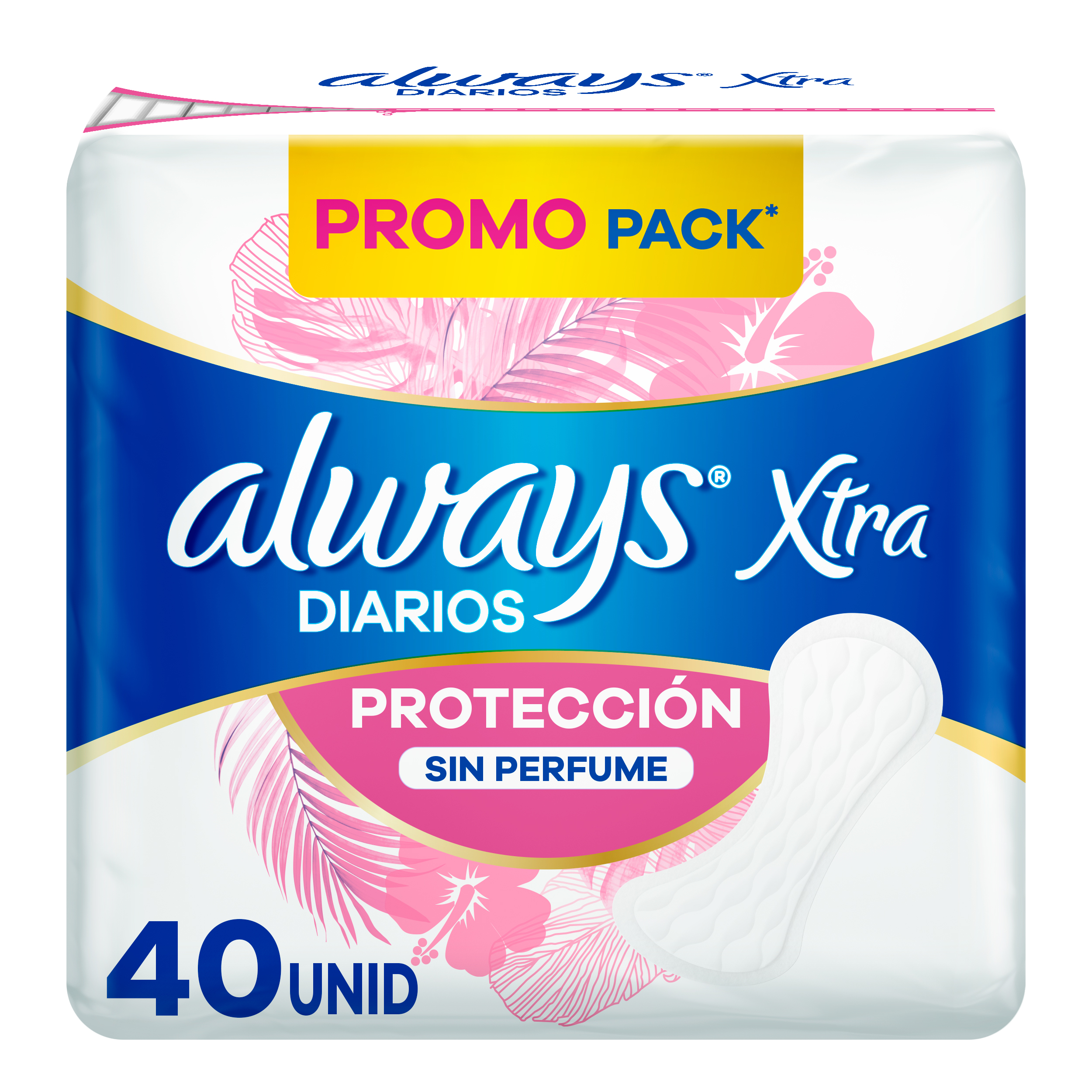 Always Liners Locion Sin Perfume 40U