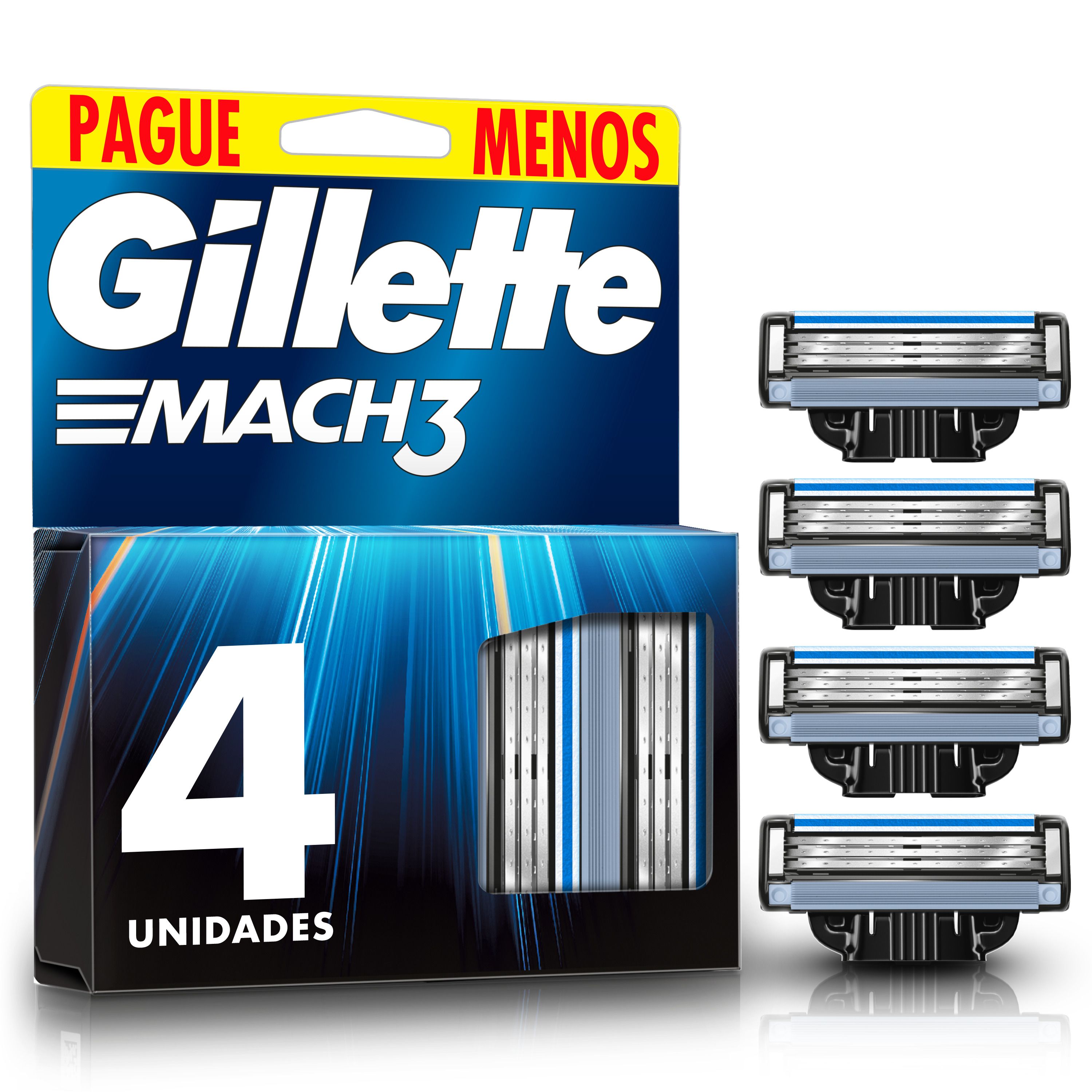 Gillette Mach3 Base Cartuchos x4 u. - 1